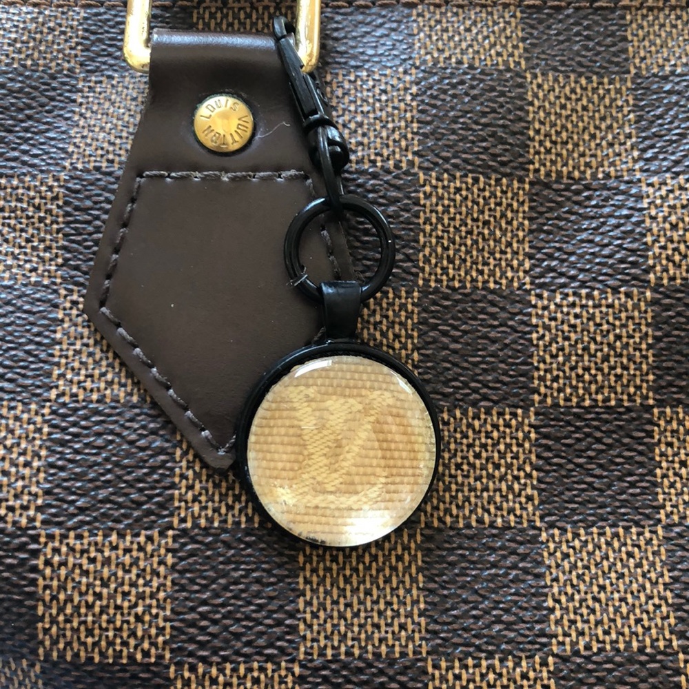 Handmade LV bag charm/key chain